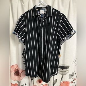 Size L, Black and white stripes, slightly worn